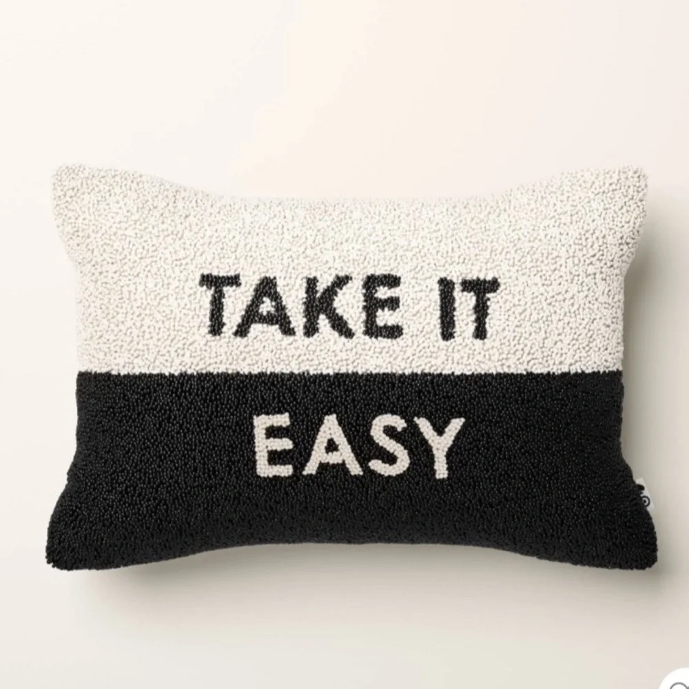 NWT Kate Spade x Target Beaded Black White Lumbar Pillow